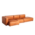 MAGS SOFT 3er Ledersofa Combination 4 , Bezug sierra leder light grey si1316, Armlehne (vor dem Sofa stehend) rechts