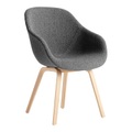 About a Chair AAC123 Stuhl, Stoff 0692 remix by kvadrat, Untergestell eiche wasserbasiert lackiert