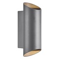 Nordlux Nico Außenbeleuchtung Wandleuchte Aluminium Anthrazit | Geeignet für 2x GU10