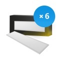 Mehrfachpackung 6x LED Panel Backlit 36W 3240lm - 840 | 120x30cm - UGR <22