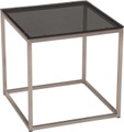 Stern, Stern Beistelltisch 45X45 cm Edelstahl Mit Glasplatte Schwarz