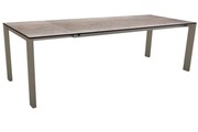 Stern Ausziehtisch 200/255x100 cm Aluminium Tischplatte Silverstar