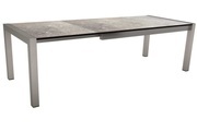 Stern Ausziehtisch 174/254x90 cm Edelstahl mit Tischplatte Silverstar