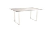 Stern, Stern Kufentisch Aluminium Weiss Mit Tischplatte Silverstar 2.0 Dekor Zement Hell