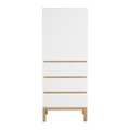 Quax Indigo Wardrobe 1 Door + 3 Drawers White