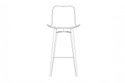 Norr11 Langue Bar Chair Velvet