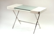 Adentro, Adentro Cosimo Desk Wenge stained oak veneer/Glass top