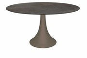 Stern Tisch Ben Ø 134 cm Aluminium Taupe Mit Tischplatte Silverstar 2.0 Dekor