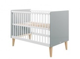 Bopita Bett 60X120 Emma Weiss/Grau