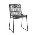 Huebsch, Huebsch Stuhl, Rattan, schwarz