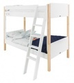 Bopita Etagenbett 90X200 Jente Weiss/Natur mit Schräger Treppe