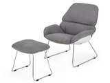 Garageeight Petilia Lounge Chair + Petilia Stool With Removable Cushion