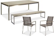 Morosi Timber Gartentisch + Gartenbank 180 cm