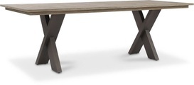 Morosi Cruz Gartentisch, 240x100/75cm, Grau/Metallic