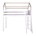 De Breuyn Hochbett-Dach hoch KASVA Buche massiv weiss-lackiert Eiche furniert-geölt