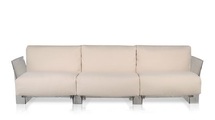 Kartell Pop Dreisitzer Einfarbigen Trevira