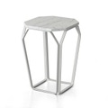 Meme Design TRAY 1 MARMO Square Coffee Table with White Carrara Marble Top 37 x 37 x 50 H cm