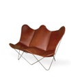 Weinbaums Butterfly TWIN CHAIR Leder Tabakbraun