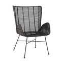 Bloomingville Erika Lounge Chair Black Rattan