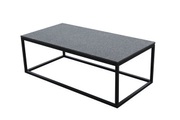 Marposa, Marposa Couchtisch Obelisk mit Granitplatte Würfel schwarz pulverbeschichtet