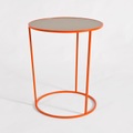 Meme Design COSTANCE ROTONDO Coffee Table with Full Grain Leather Melamine Top
