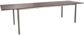 Stern Ausziehtisch Cosmopolitan 220/300x100cm Alum. Graphit mit Tischplatte Silverstar Vintage Grau