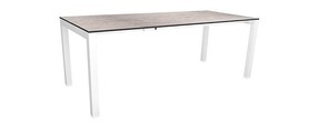 Stern Ausziehtisch 160/210x90cm Select Aluminium Weiss mit Tischplatte Silverstar Sand