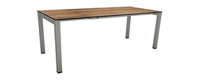 Stern, Stern Ausziehtisch 160/210x90cm Select Alum. Graphit mit Tischplatte Silverstar Touch Tundra Toffee