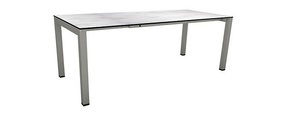 Stern Ausziehtisch 160/210x90cm Select Alum. Graphit mit Tischplatte Silverstar Zement Hell