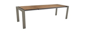 Stern Ausziehtisch 200/260x90 cm Select Alum. Taupe/Tischplatte Silverstar Touch Tundra Toffee