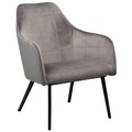 Dan-Form EMBRACE lounge chair Alu velvet with black legs