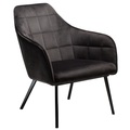 Dan-Form EMBRACE lounge chair Meteorite black velvet with black legs