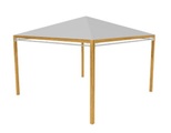 Ethimo Square I-Teak Gazebo mit PVC Dach 4 × 4 m