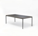 Houe, Houe Four Dining Table - Black Linoleum - Oak Edge - Black Metal Legs