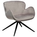 Dan-Form GAIA lounge chair Alu velvet with black legs