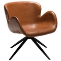 Dan-Form GAIA lounge chair Vintage light brown art. leather with black legs