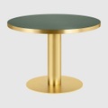 Gubi 2.0 Dining Table - Round - Dia. 110 - Brass Base