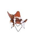 Manufaktur plus Kalbfell braun / weiß passend zu Hardoy / Butterfly - Chair