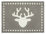 Lorena Canals, Lorena Canals Reindeer Grey 140 x 200 cm