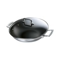 Le Creuset, Le Creuset 3-ply Wok Antihaft mit Glasdeckel Und Antihaftbeschichtung 30 cm