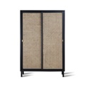 HK Living, HK Living webbing sliding door cabinet black