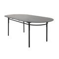 Hk Living Oval Dining Table Black