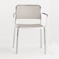 Kartell Audrey Armlehnstuhl lackiert weiß/schwarz