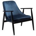 Dan-Form SAGA lounge chair Midnight blue velvet with black stained ash legs