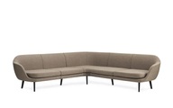 Normann Copenhagen Sum modulares Sofa 4-Sitzer Ecke Schwarzes Aluminium Main Line Flax