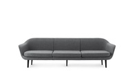 Normann Copenhagen Sum Modulares Sofa 3-Sitzer Schwarzes Aluminium Synergy