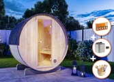 FinnTherm, Sauna-Komplettset Fasssauna Mini XXS