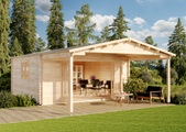 Gartenhaus Modell Nyborg-44 ISO mit Falttür
