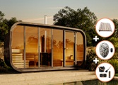 FinnTherm, Sauna-Komplettset Fasssauna ScandiCube Space