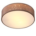 Deckenlampe Taupe Stoff Ø30cm Sternenhimmel